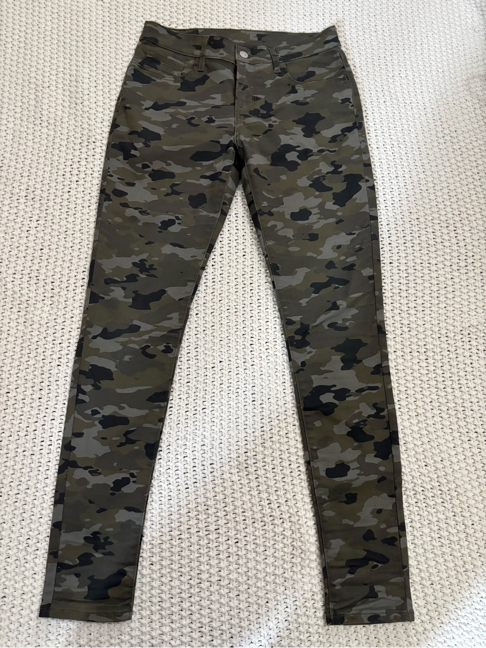 Levi's Olive and Black Camo Skinny Jeans